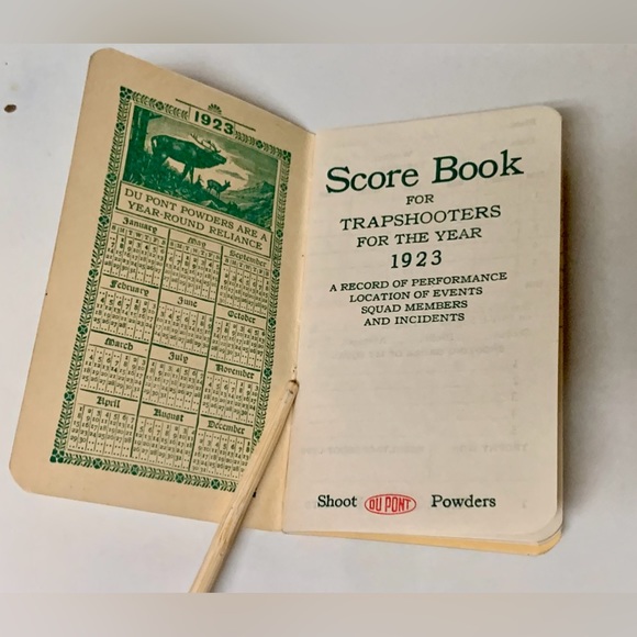 1924 Vintage DU PONT Gunpowder Scorebook for Trap Shooters - Picture 14 of 14